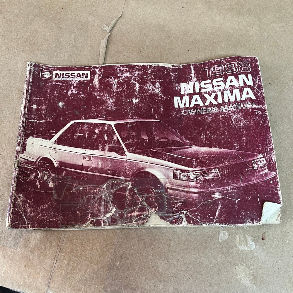 1988 Nissan Maxima‎ Owners Manual Book Vehicle Car Automotive Service Guide